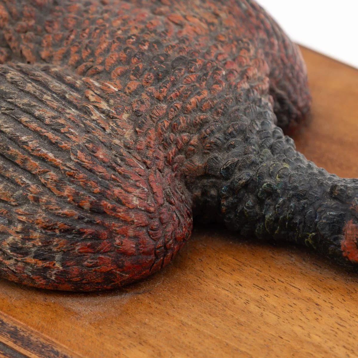 PUSHKINS.COM - J11731 - ANTIQUE 20thC COLD PAINTED BRONZE WALL HANGING DOCUMENT HOLDER : PAPER CLAMP - 07.jpg