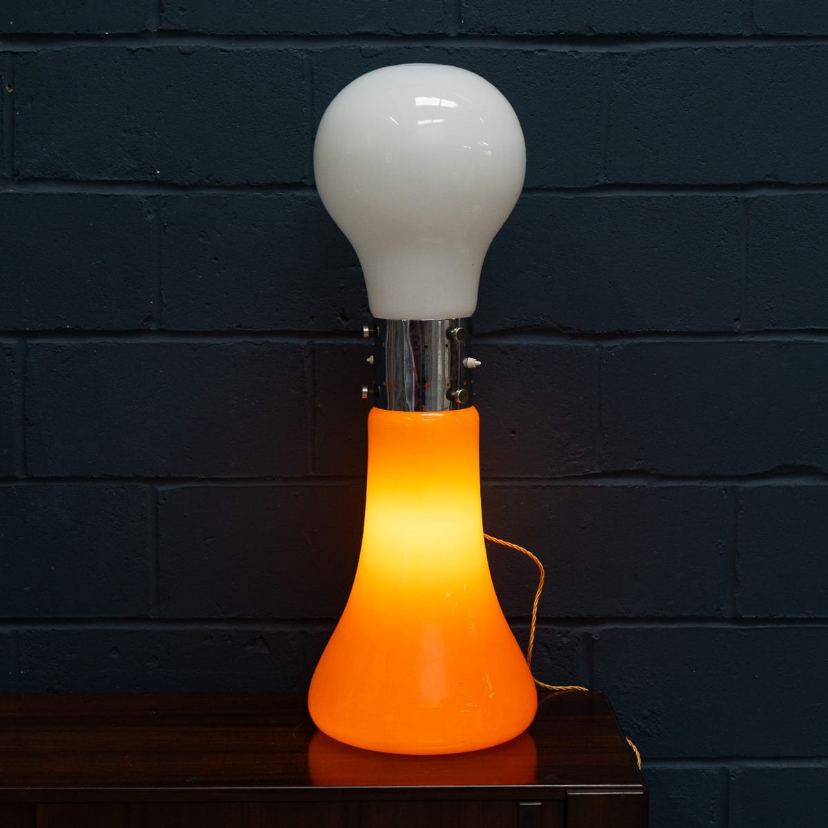 PUSHKINS.COM - B12008 - VINTAGE 20thC ITALIAN TABLE : FLOOR LAMP BY CARLO NASON FOR MAZZEGA c.1970 - 05.jpg