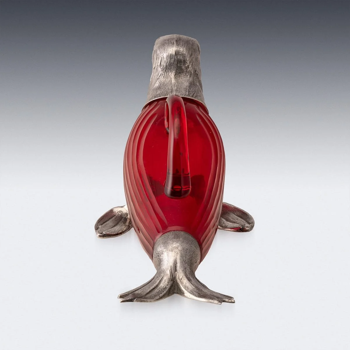 PUSHKINS.COM - D11370 - VINTAGE 20thC GERMAN SOLID SILVER MOUNTED NOVELTY WALRUS CLARET JUG c.1960 - 05.jpg