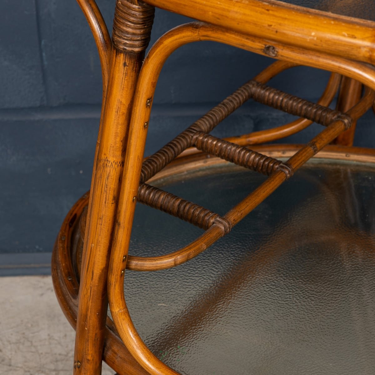 PUSHKIN'S - 20thC ITALIAN BAMBOO DRINKS TROLLEY c.1970 - 10.jpg