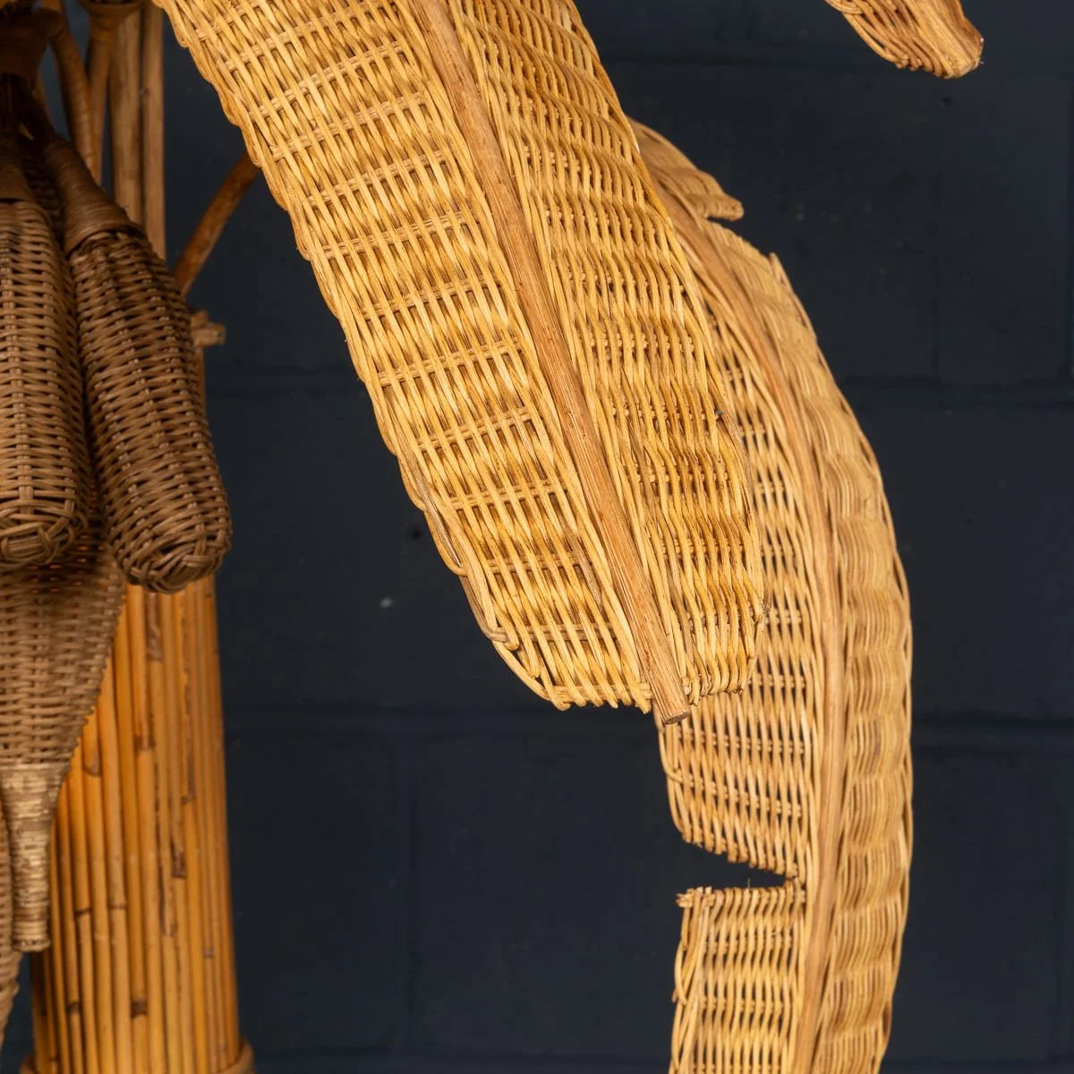 PUSHKINS.COM - B11850 - 20thC BANANA TREE RATTAN & WICKER FLOOR LAMP IN THE MANNER OF MARIO LOPEZ - 14.jpg