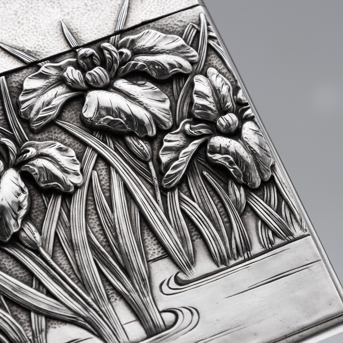 PUSHKINS.COM - J11390 - ANTIQUE 20thC JAPANESE MEIJI SOLID SILVER CARD CASE c.1900 - 12.jpg