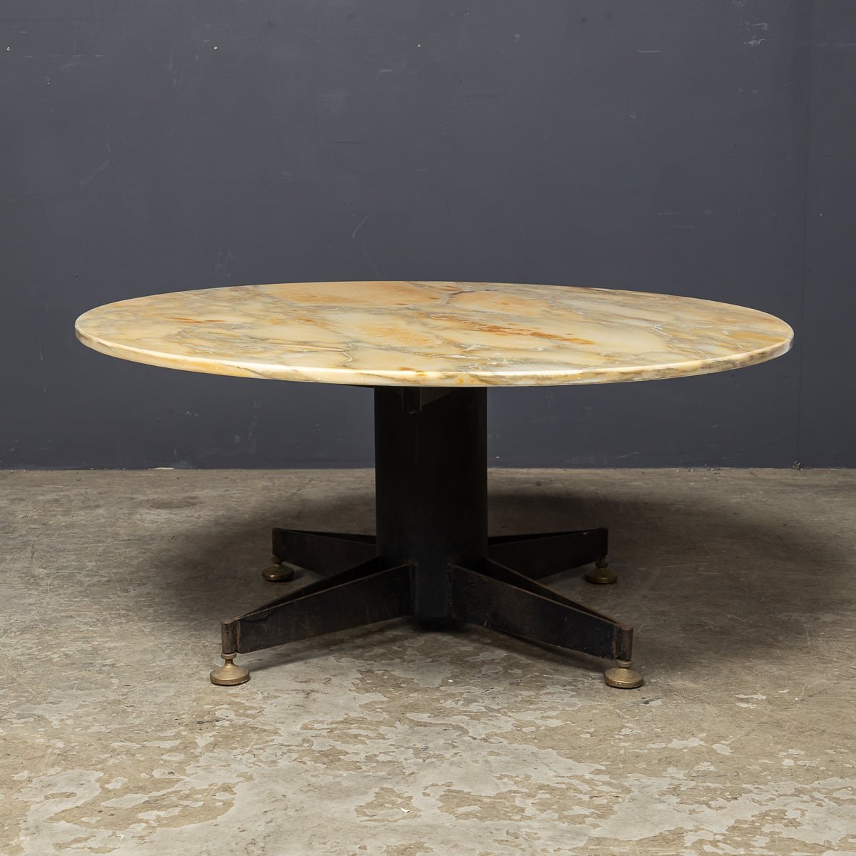 PUSHKINS.COM - MID 20thC ITALIAN ONYX & BRASS COFFEE TABLE c.1960 - 3.jpg