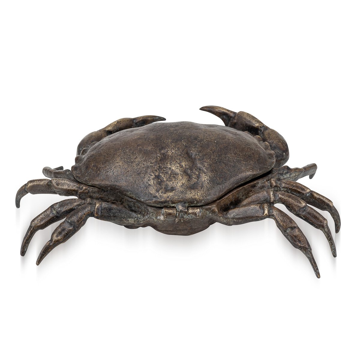 PUSHKINS.COM - D11364 - ANTIQUE 19thC VICTORIAN BRONZE NOVELTY CRAB SHAPED CAVIAR BOX c.1885 - 05.jpg