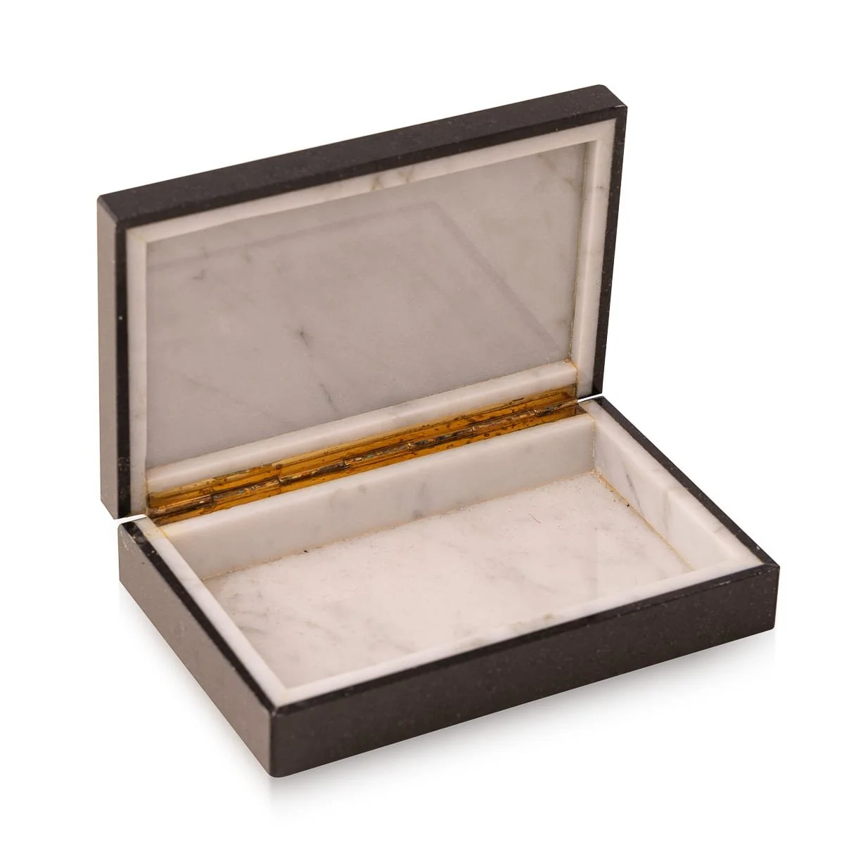 PUSHKINS.COM - D11817 - VINTAGE 20thC ITALIAN NERO GRANITE STONE BOX c.1960 - 6.jpg