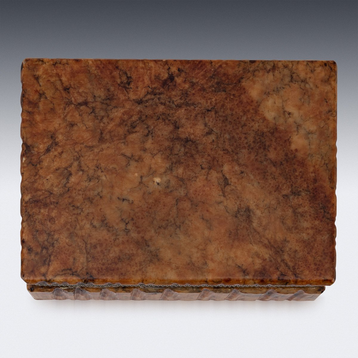 PUSHKINS.COM - D11348 - VINTAGE 20thC ITALIAN ROSSO VERONA MARBLE CIGARETTE BOX c.1960 - 09.jpg