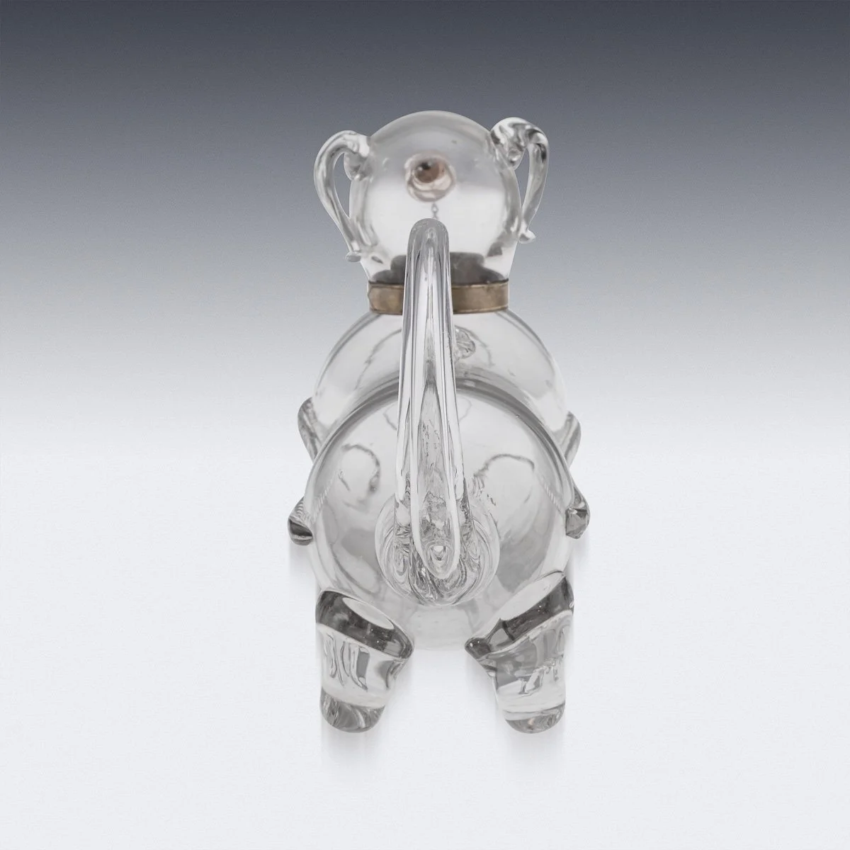 PUSHKINS.COM - C11782 - ANTIQUE 19thC VICTORIAN SILVER PLATE, BRASS & GLASS NOVELTY DOG CLARET JUG c1890 - 05.jpg