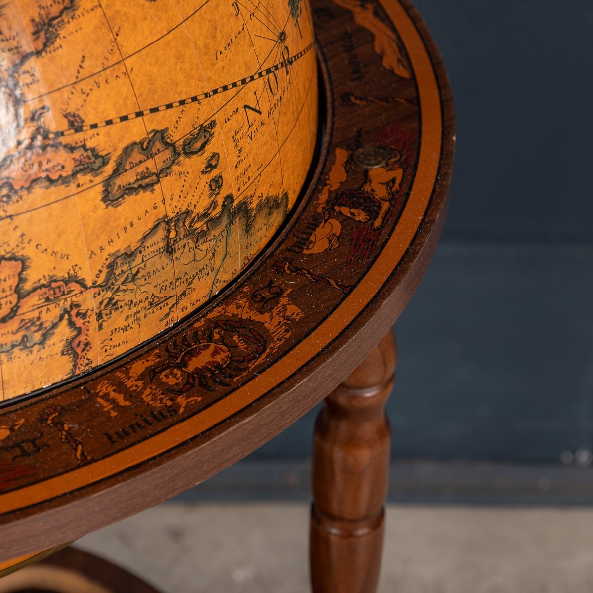 PUSHKIN'S - 20thC FRENCH GLOBE DRINKS TROLLEY c.1970 - 60.jpg