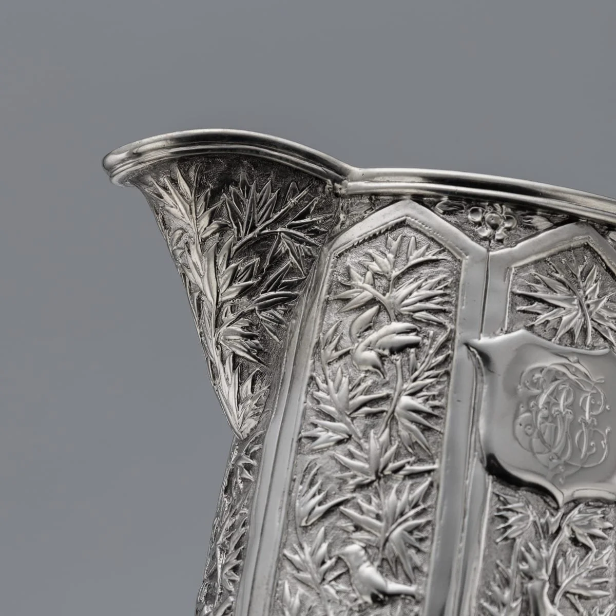 PUSHKINS.COM - A00235 - ANTIQUE 20thC CHINESE EXPORT SOLID SILVER TEA SERVICE ON TRAY, WANG HING c.1900 - 27.jpg