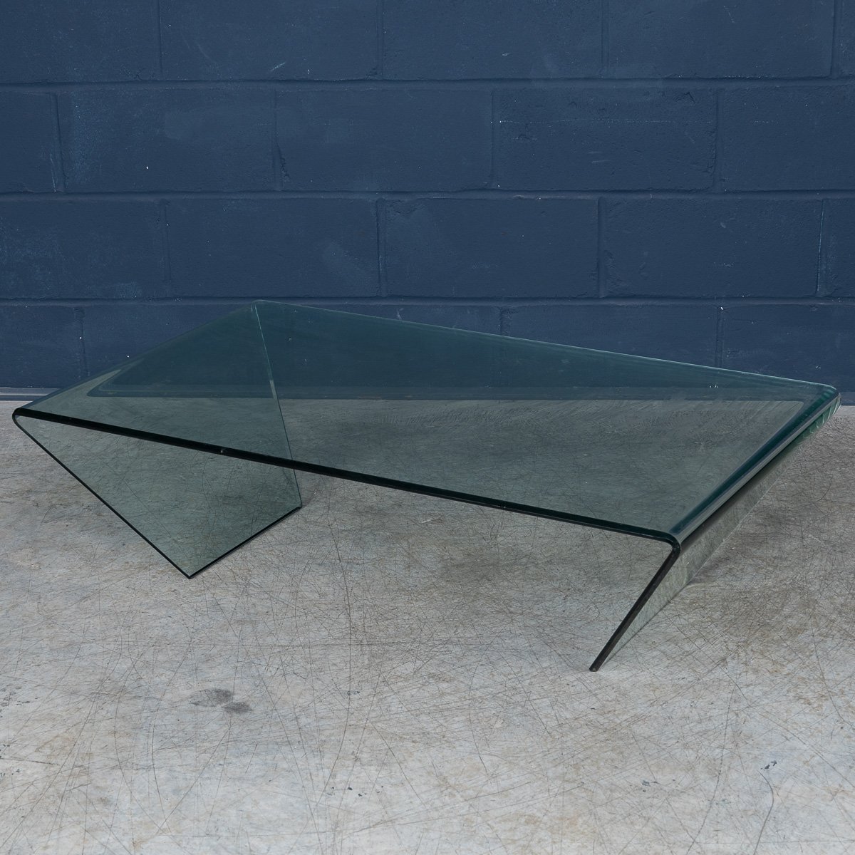 PUSHKINS.COM - B11292 - VINTAGE 20thC ITALIAN %22RUBINO%22 BENT GLASS COFFEE TABLE BY SO.VE.T. c.1990 - 05.jpg