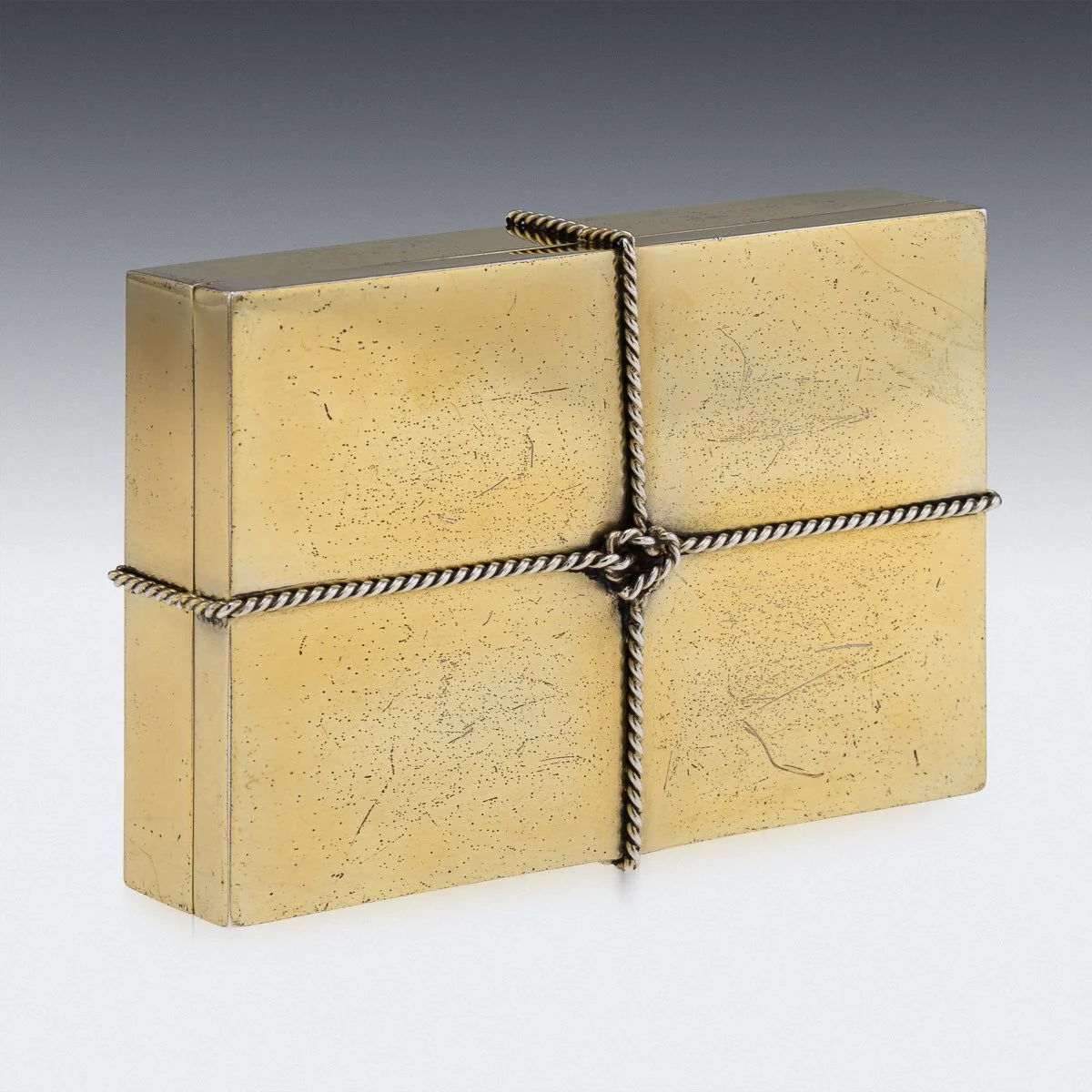 PUSHKINS.COM - J12492 - VINTAGE 20thC ITALIAN GILT SOLID SILVER CIGAR BOX BY TIFFANY & CO -  08.jpg