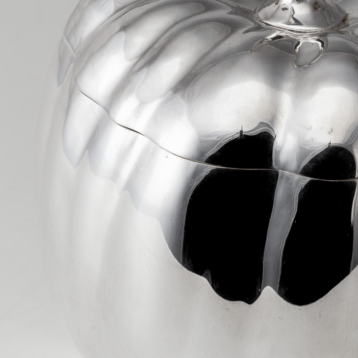 PUSHKINS.COM - D11888 - VINTAGE 20thC ITALIAN SILVER PLATED 'PUMPKIN' ICE BUCKET BY TEGHINI c.1970 - 13.jpg