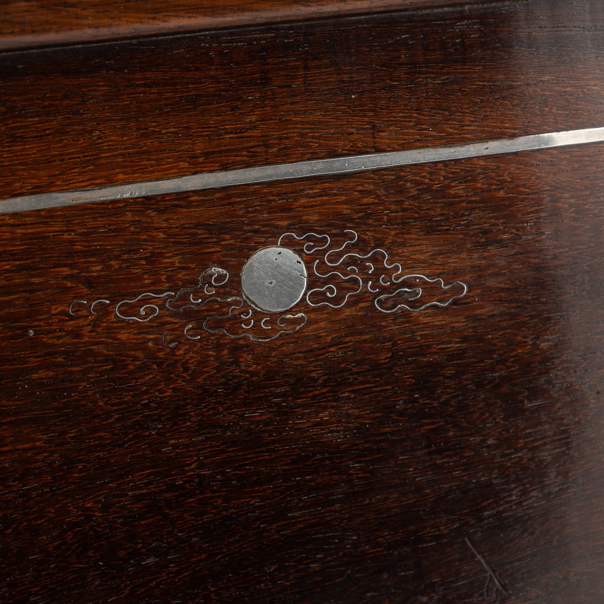 PUSHKINS.COM - A10445 - ANTIQUE 20thC CHINESE SOLID SILVER & WOOD LARGE TEA TRAY c.1900 - 10.jpg