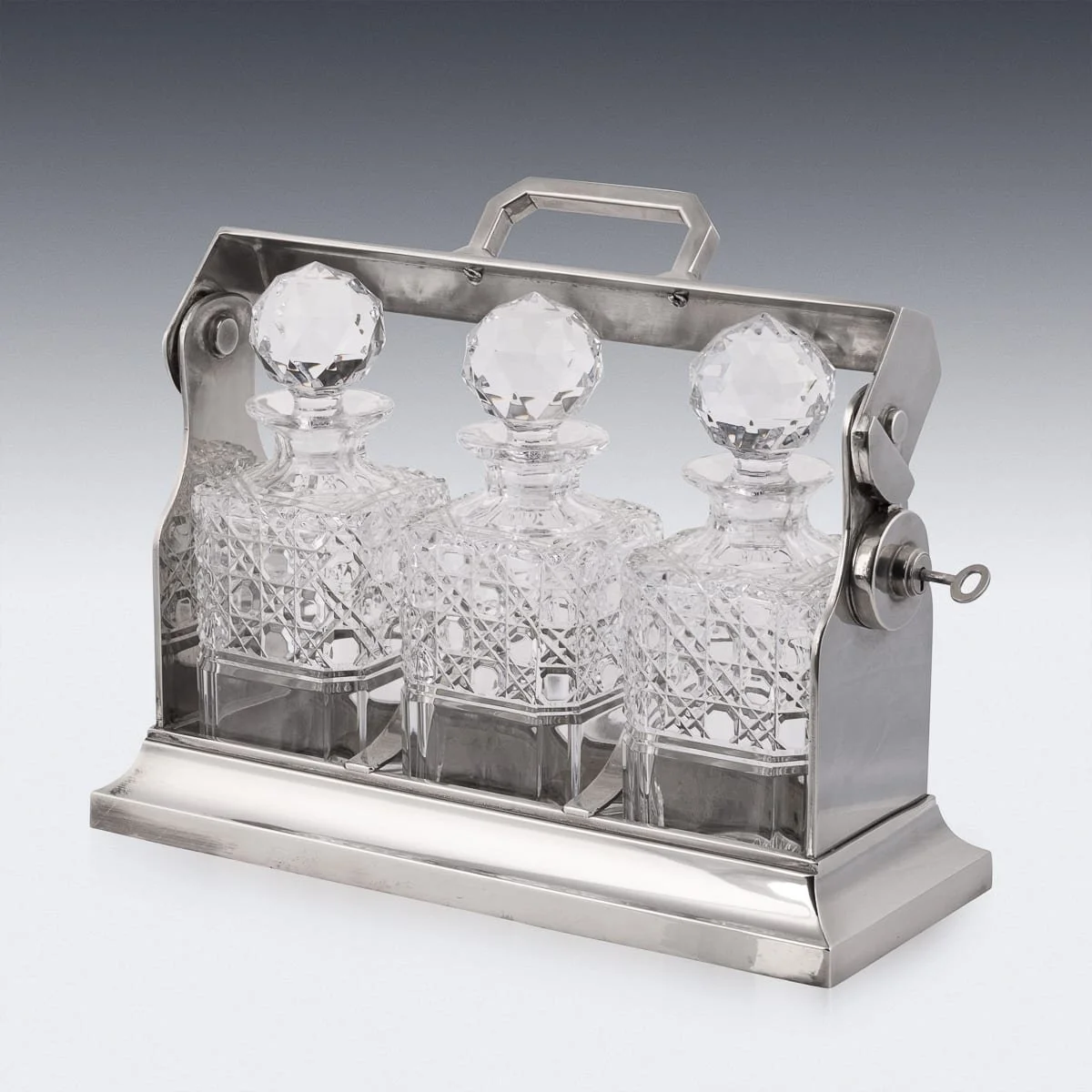 PUSHKINS.COM - B12796 - VINTAGE 20thC ENGLISH SILVER PLATED & CUT CRYSTAL TANTALUS c.1930 - 07.jpg