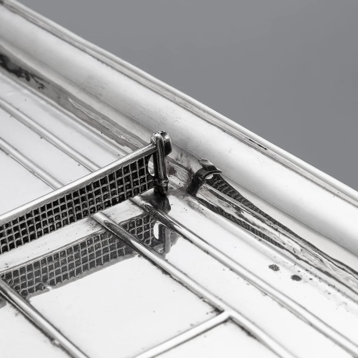 PUSHKINS.COM - J11899 - VINTAGE 20thC SPANISH SILVER PLATED LARGE 'TENNIS COURT' ASHTRAY c.1960 - 12.jpg