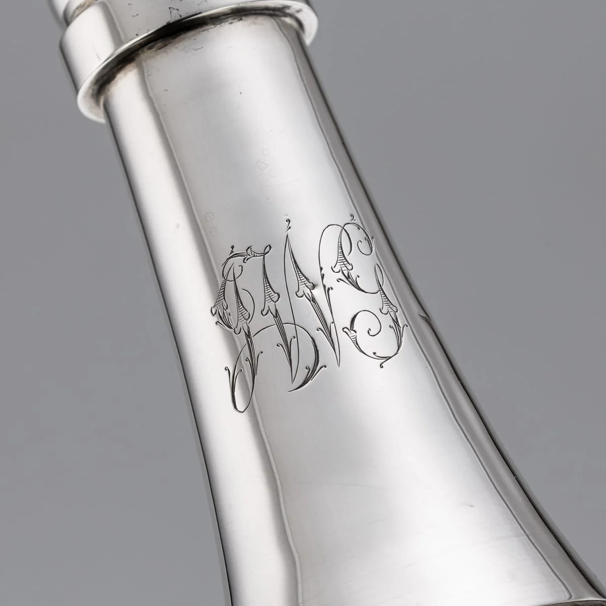 PUSHKINS.COM - A12824 - ANTIQUE 19thC PAIR OF VICTORIAN SOLID SILVER & GLASS "CHAMPAGNE BOTTLES" c.1898 - 14.jpg
