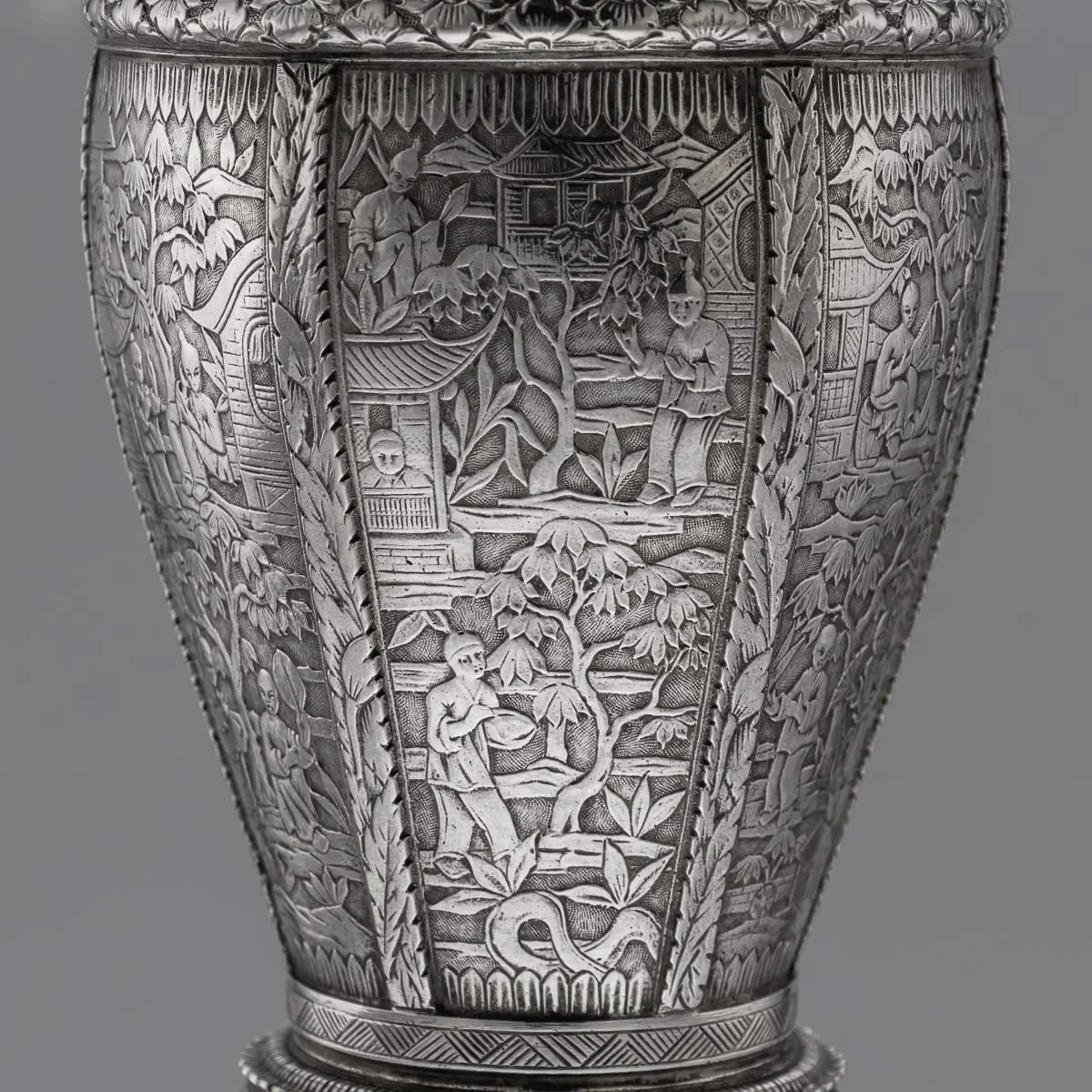 PUSHKINS.COM - J11902 - ANTIQUE 20thC CHINESE EXPORT SOLID SILVER VASE c.1900 - 20.jpg