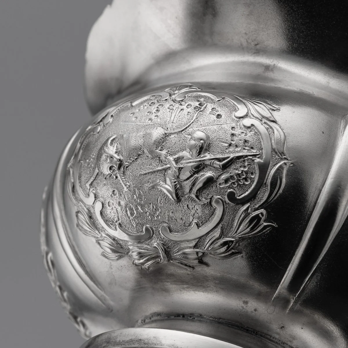 PUSHKINS.COM - C11912 - ANTIQUE 19thC INDIAN SOLID SILVER THREE PIECE TEA SET, BANGALORE c.1890 - 31.jpg