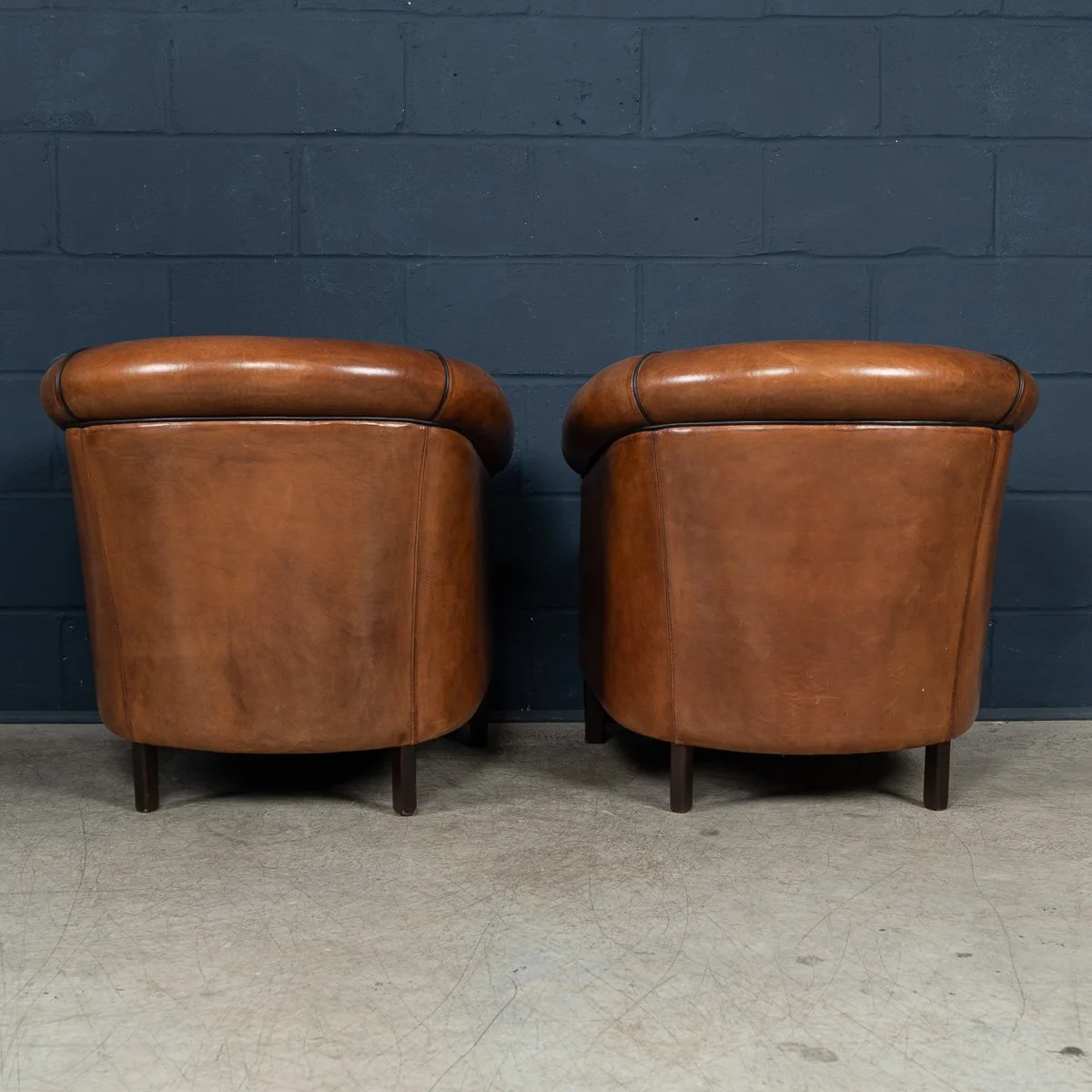 PUSHKINS.COM - B11463 - A PAIR OF 20thC DUTCH SHEEPSKIN LEATHER TUB CHAIRS - 07.jpg