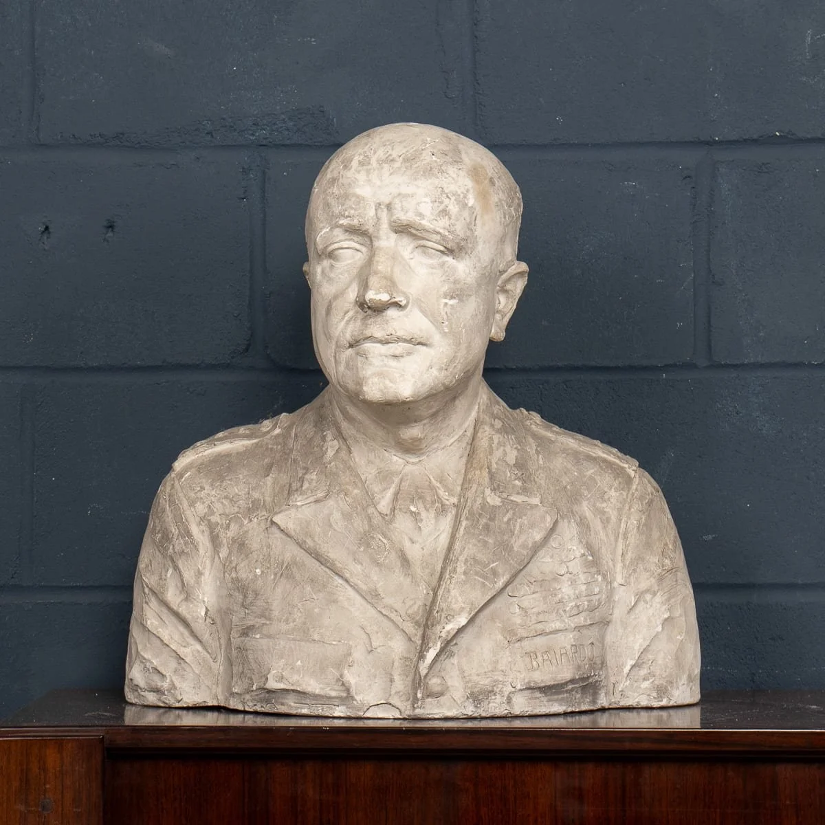 PUSHKINS.COM - B12780d - ANTIQUE 20thC ITALIAN PLASTER PORTRAIT BUST OF PIETRO BADOGLIO (1871-1956) - 05.jpg