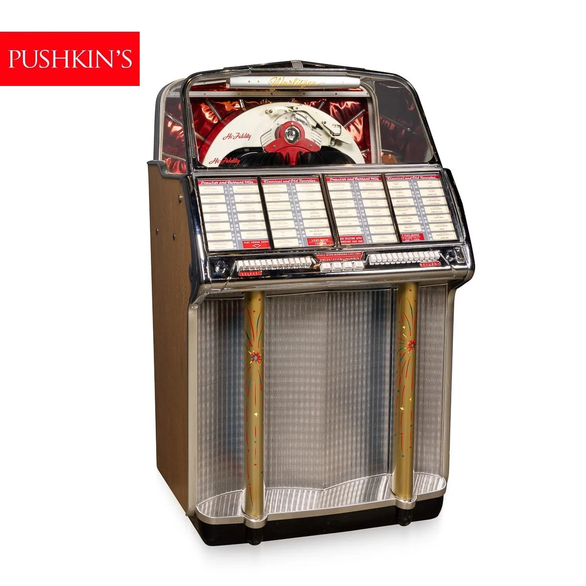 PUSHKINS.COM - D11755 - VINTAGE 20thC AMERICAN WURLITZER 1800 JUKEBOX c.1955 - 02.jpg
