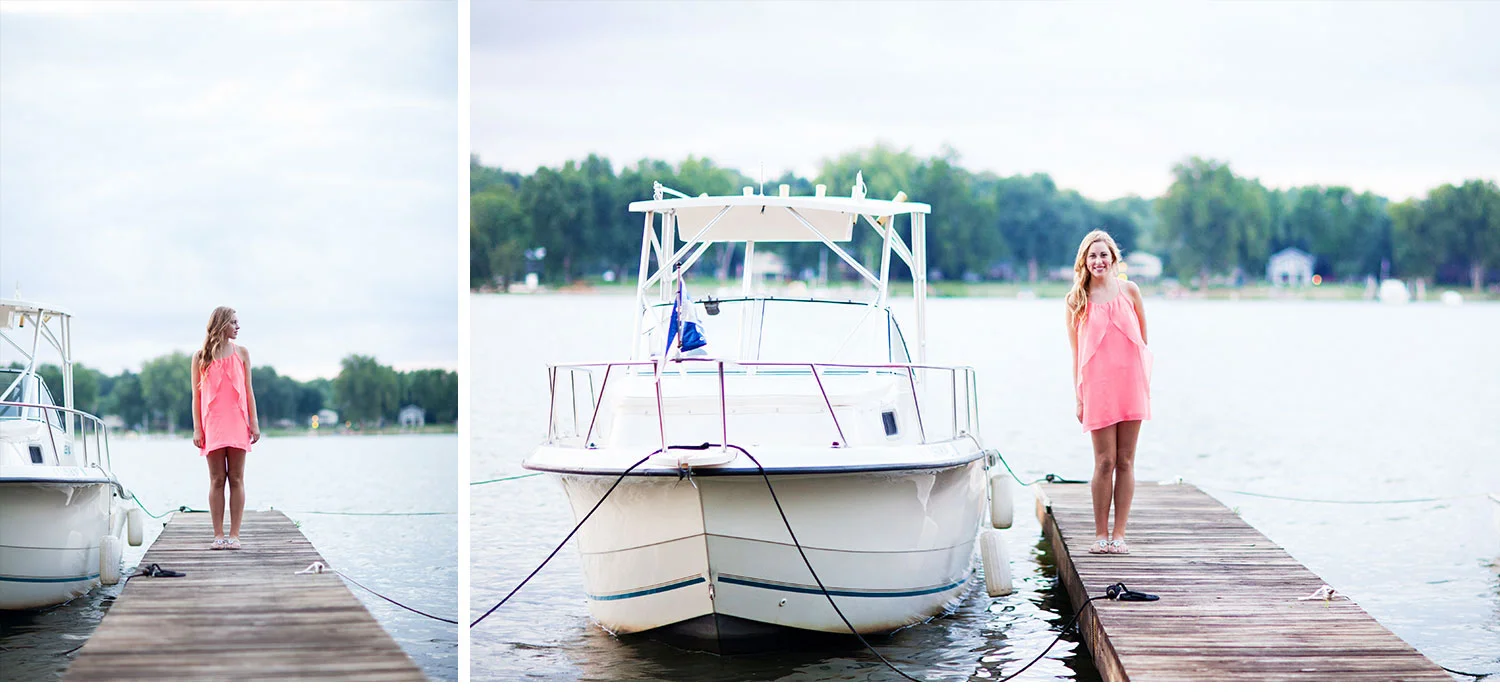 You've Got Flair | Clare's Garden Summer Senior Session, Clare At Boat Dock, Senior 2015