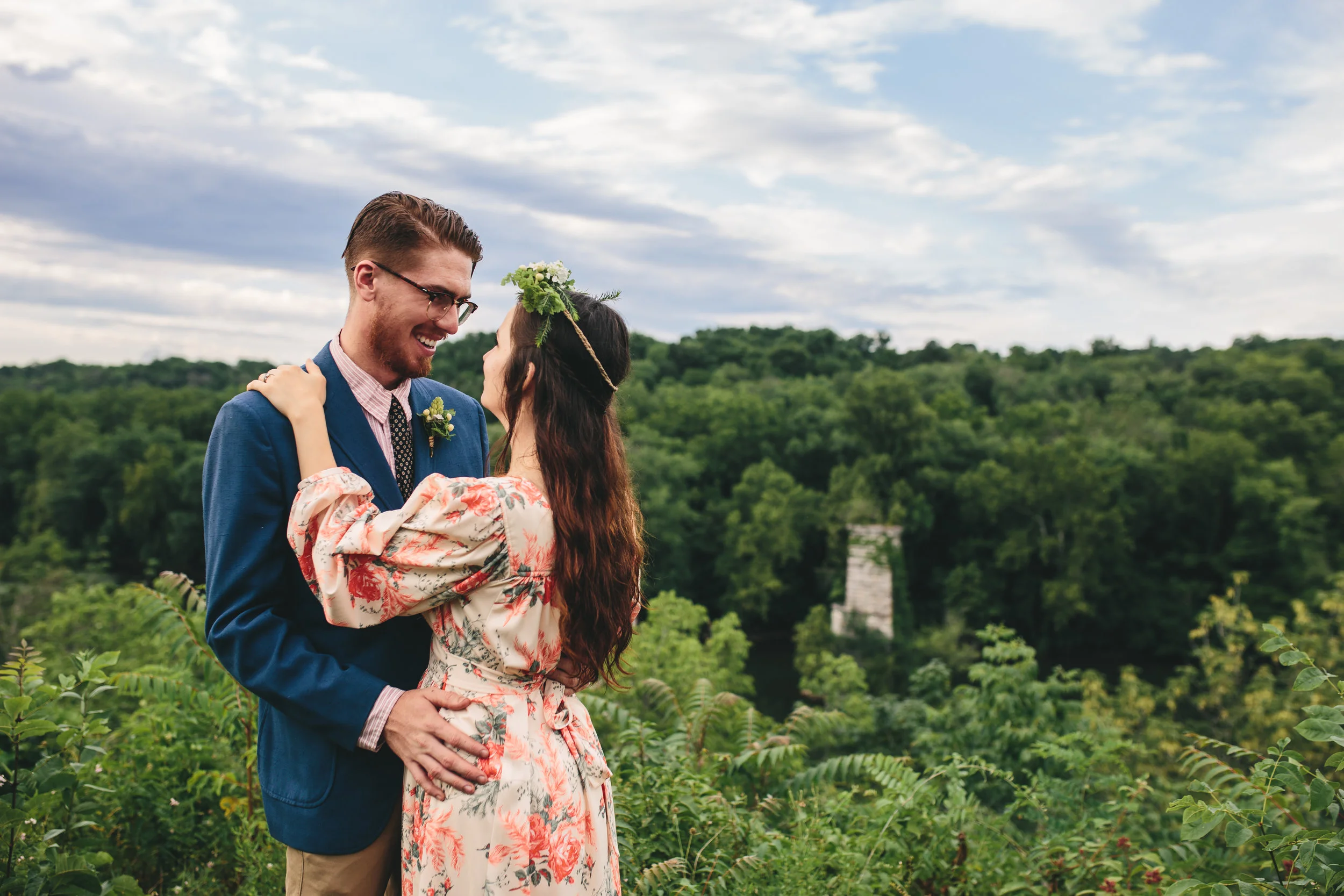 Pangtography elopement portrait of a couple in Shepherdstown, West Virginia.