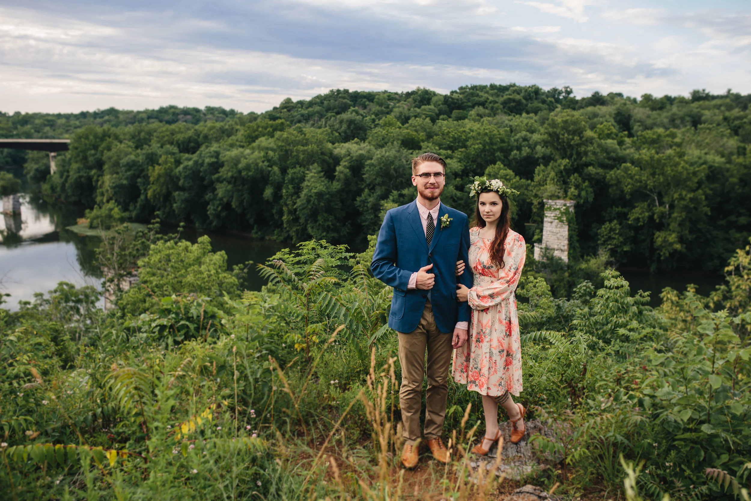 Pangtography elopement portrait of a couple in Shepherdstown, West Virginia.