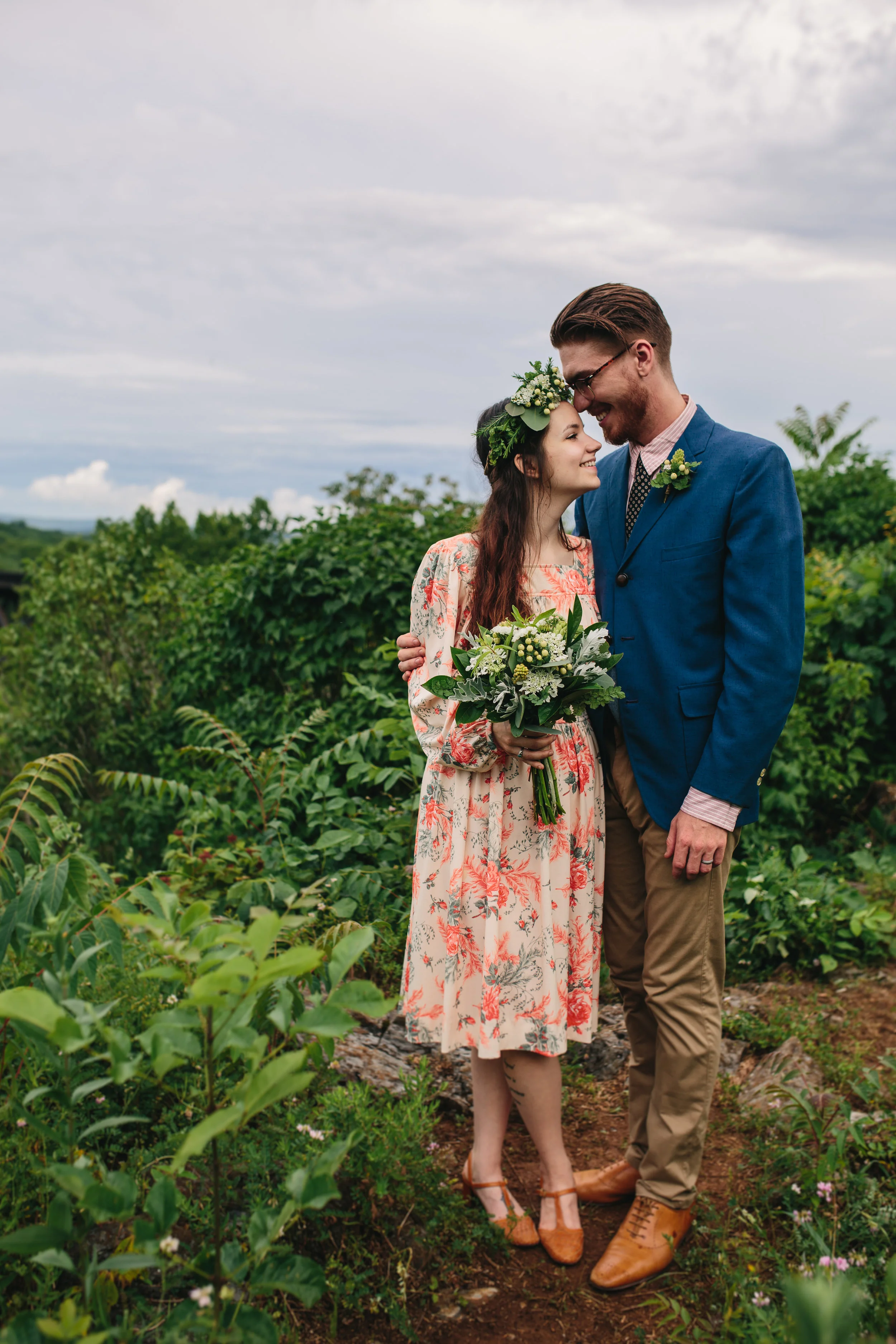 Pangtography elopement portrait of a couple in Shepherdstown, West Virginia.