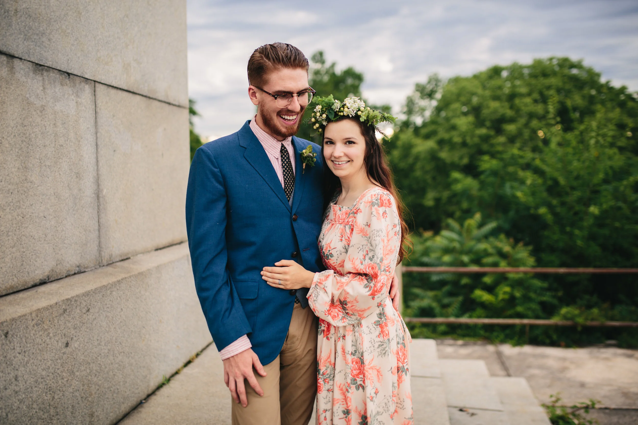 Pangtography elopement portrait of a couple in Shepherdstown, West Virginia.
