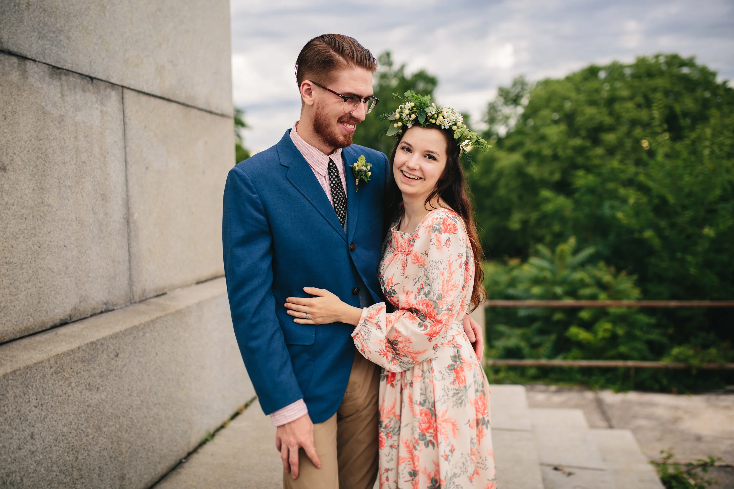 Pangtography elopement portrait of a couple in Shepherdstown, West Virginia.