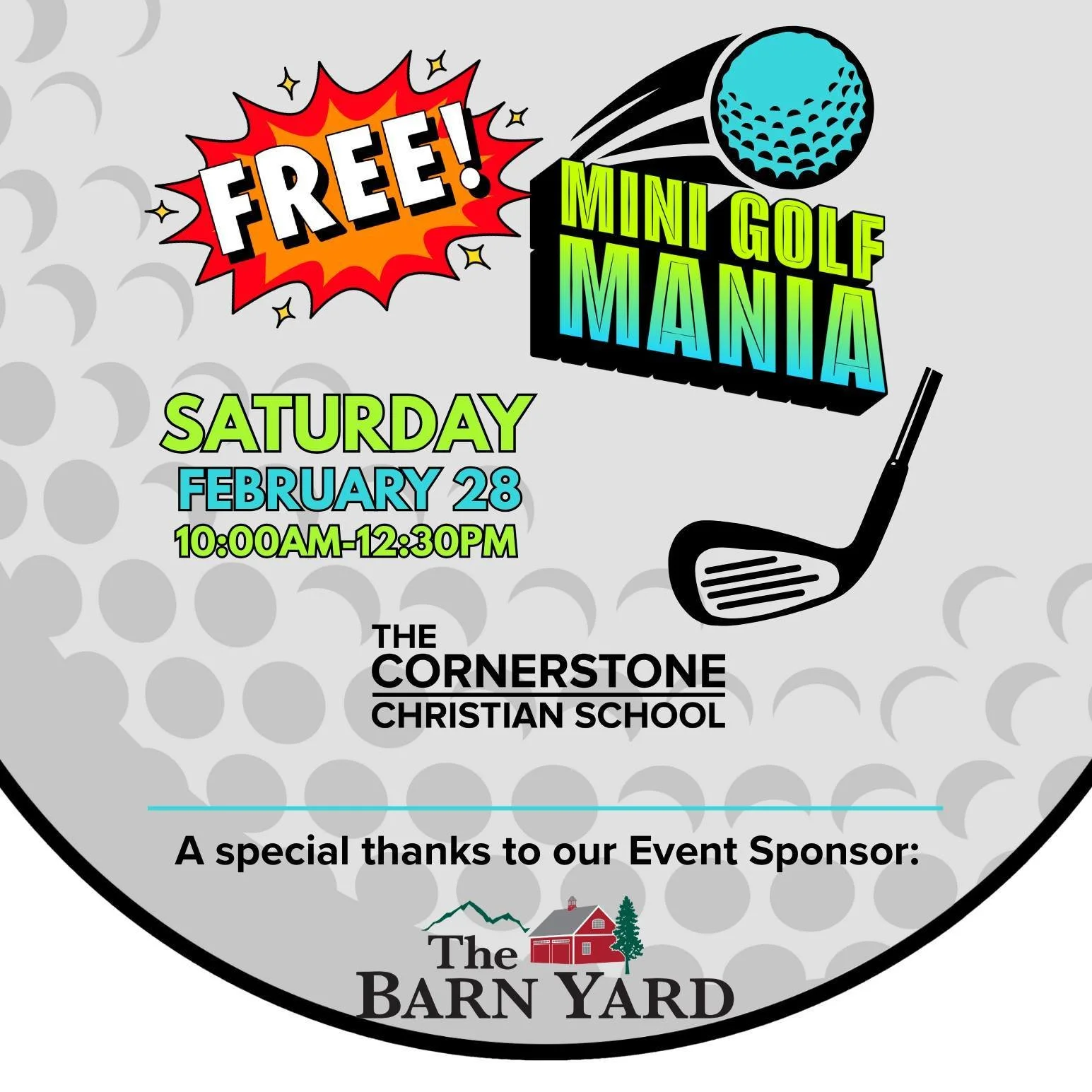 ⛳ Join us for a FREE event&mdash; Mini Golf Mania! 🎉

Get ready for an immersive experience as we transform our campus into an exciting indoor mini-golf course! Each classroom features a different themed hole, with creative, kid-friendly putting hol