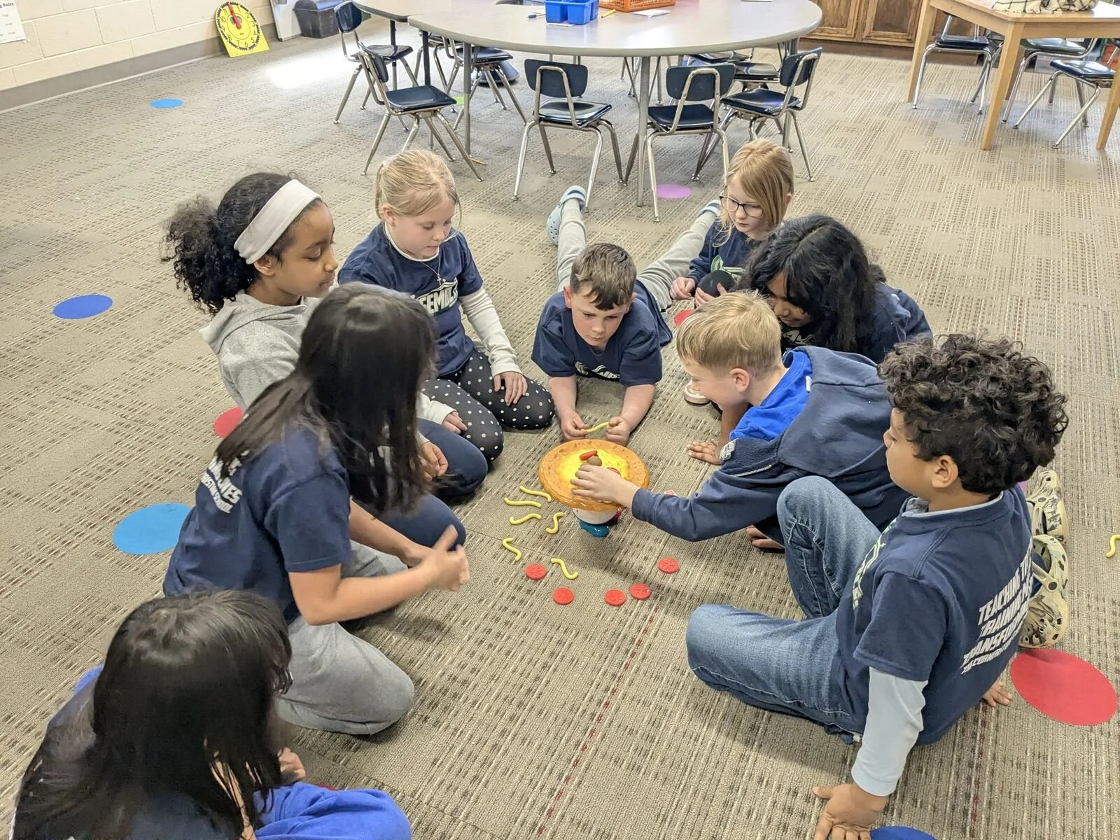 As part of their reading comprehension unit, students are diving into a fun, hands-on experience  that builds shared background knowledge in a creative way! 🍕

As they take turns adding toppings to a pizza, they must carefully plan their placement&m