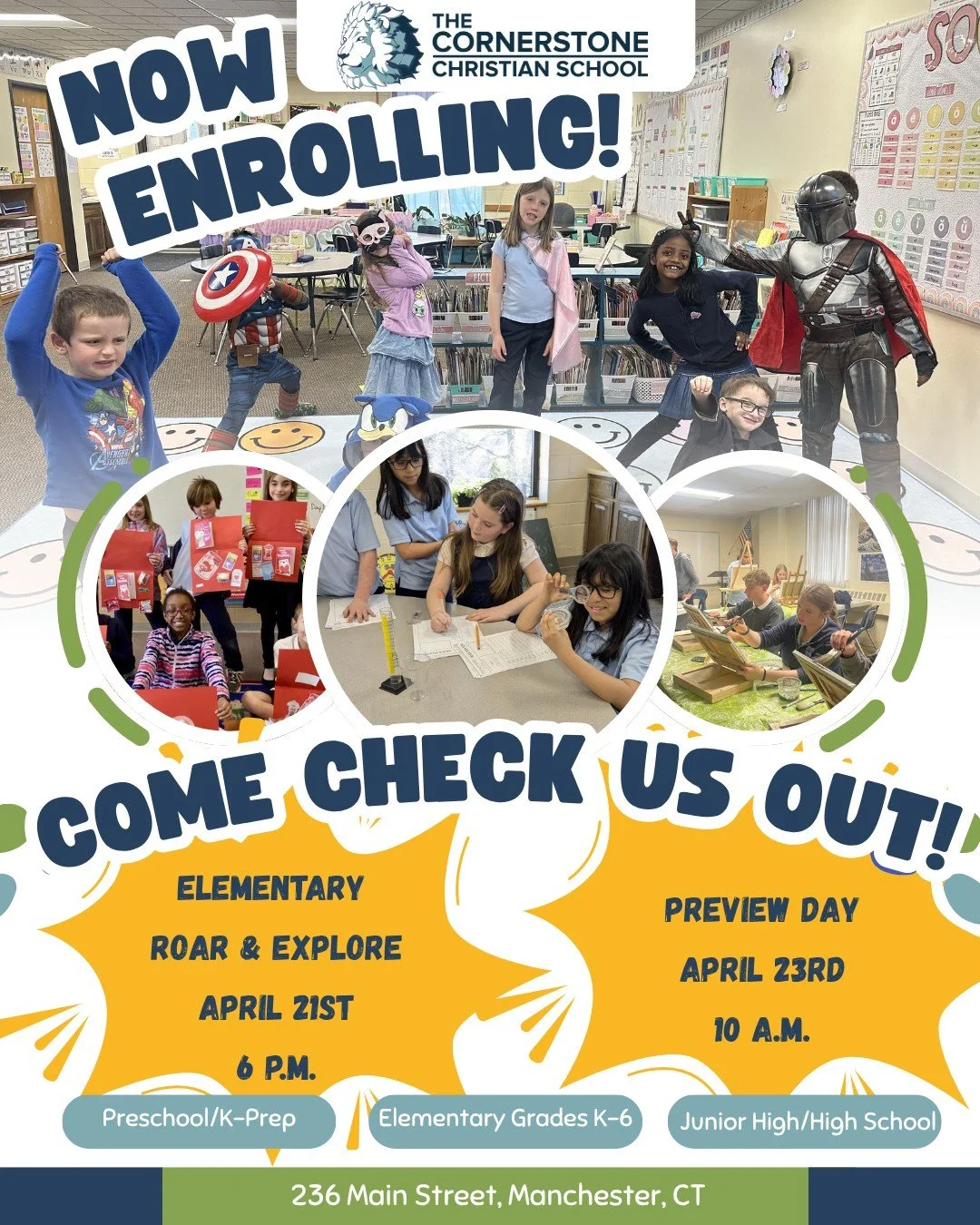 Happy first day of April! 🌷

We&rsquo;re busy behind the scenes getting ready for some exciting events happening on campus this month!

Please invite your friends and family to join us at one of our upcoming enrollment events:

📚 Elementary Roar &a