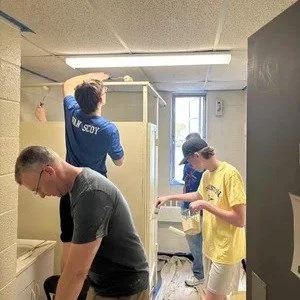 🎨Our Cornerstone Christian School National Honor Society students put service into action this past weekend! 🙌

On Friday, they prepped three bathrooms&mdash;sanding and taping to get everything ready. By Saturday, with the help of amazing parent v