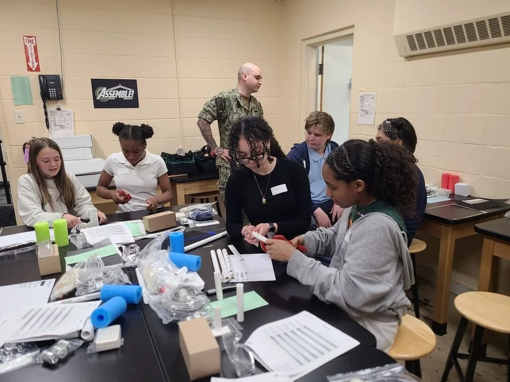 🔧🌊 Our students had an incredible experience during our SeaPerch robotic build!🤖

Officer Svestka and Ms. Bourque from the Navy Educational Department spent two days with us guiding students through the engineering and construction process. 🛠️⚙️
