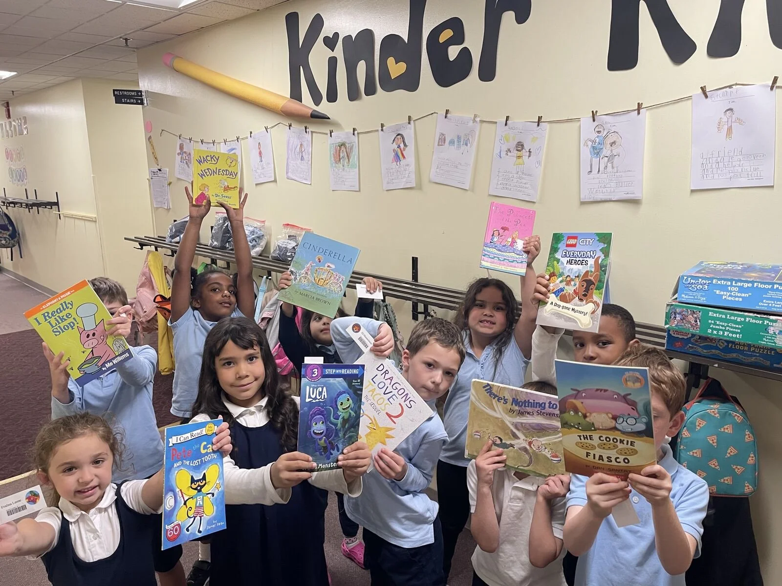 A huge thank you to our librarian, Mrs. Corbeil, and her assistant, Mrs. Dennin! 💛📚

They blessed each kindergartener with a special gift&mdash;a book of their own&mdash;as a sweet way to celebrate a wonderful year in the library.

It has truly bee