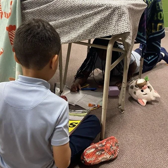 🎉 Grade 3 earned not one, but TWO reward days last month for their hard work and kindness! 🎉

First, students enjoyed a cozy Blanket Fort Day, complete with flashlights and under-the-desk forts. They spent the day reading and completing their schoo