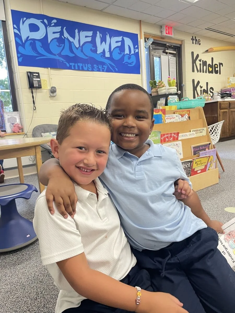 Kindergartener Start the Day Off Positive! 