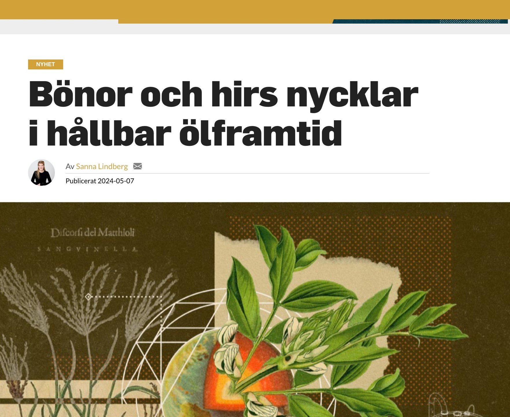 H&aring;kan intervjuas av @sanna_lindberg1 i en mycket intressant artikel om &ouml;l och h&aring;llbarhet @beernews.se. In och l&auml;s!