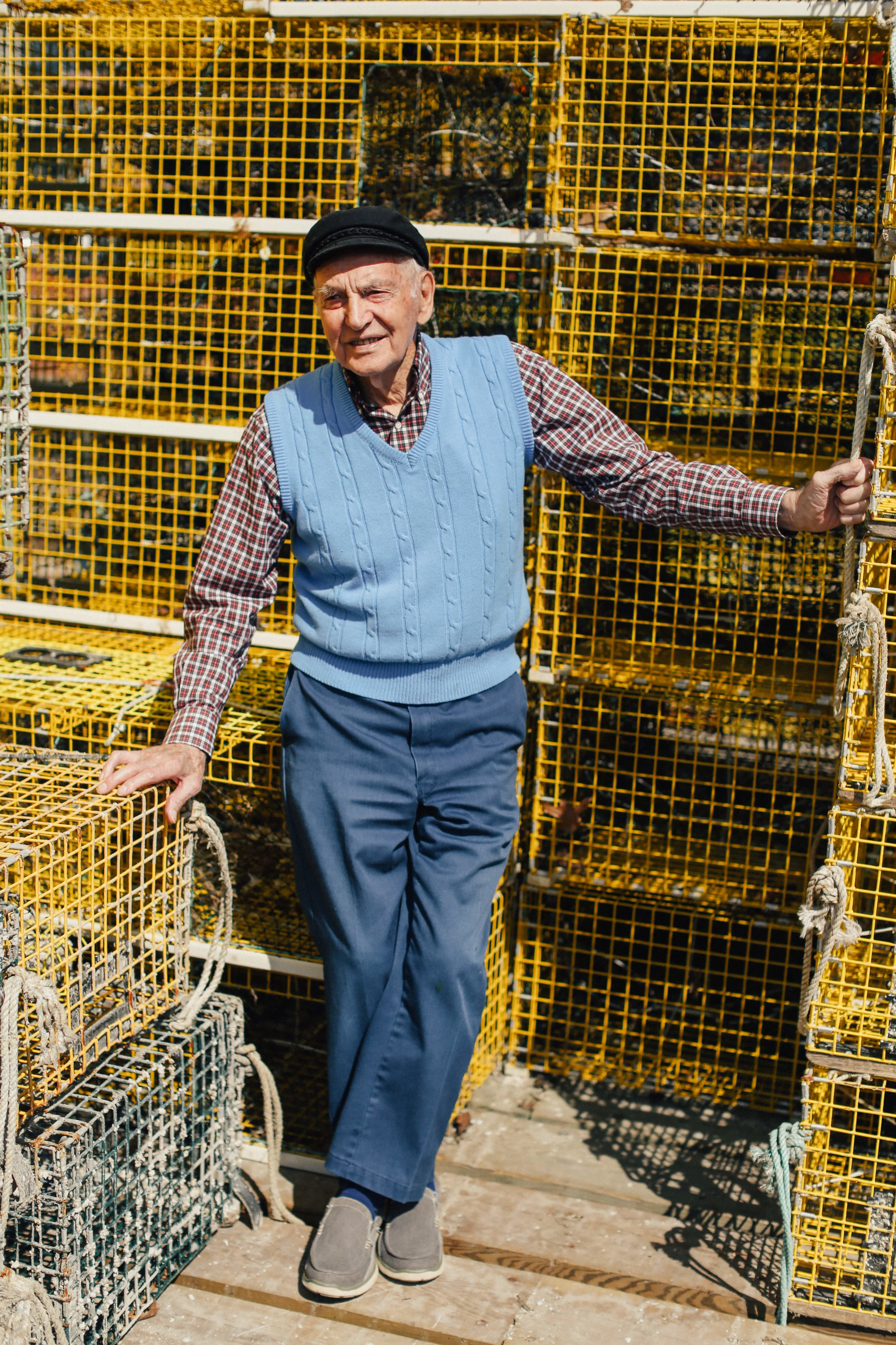 Leland and lobster traps, Widgery Wharf. Photo © Justin Levesque 2016