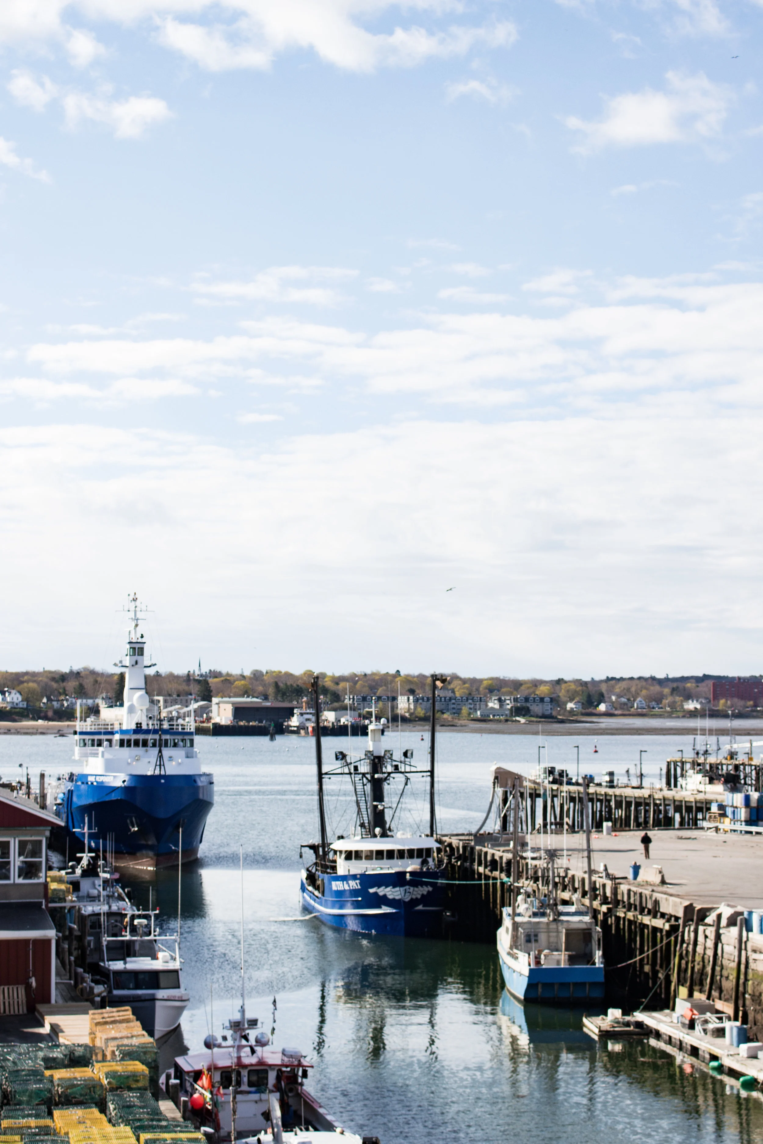 Boats tie up on Union Wharf and Merrill's Wharf. Galen Koch © 2016