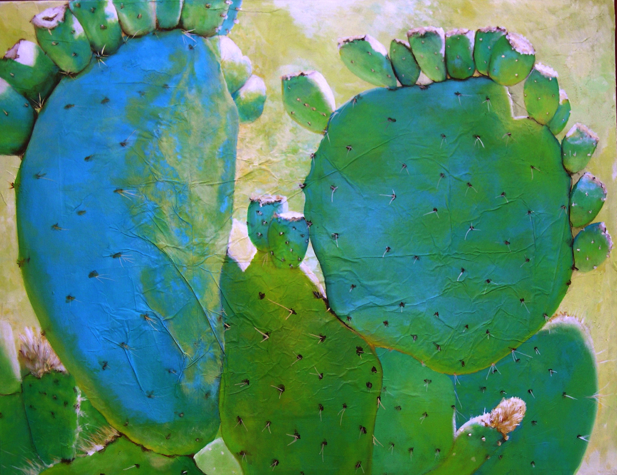 Blue and Green Cactus