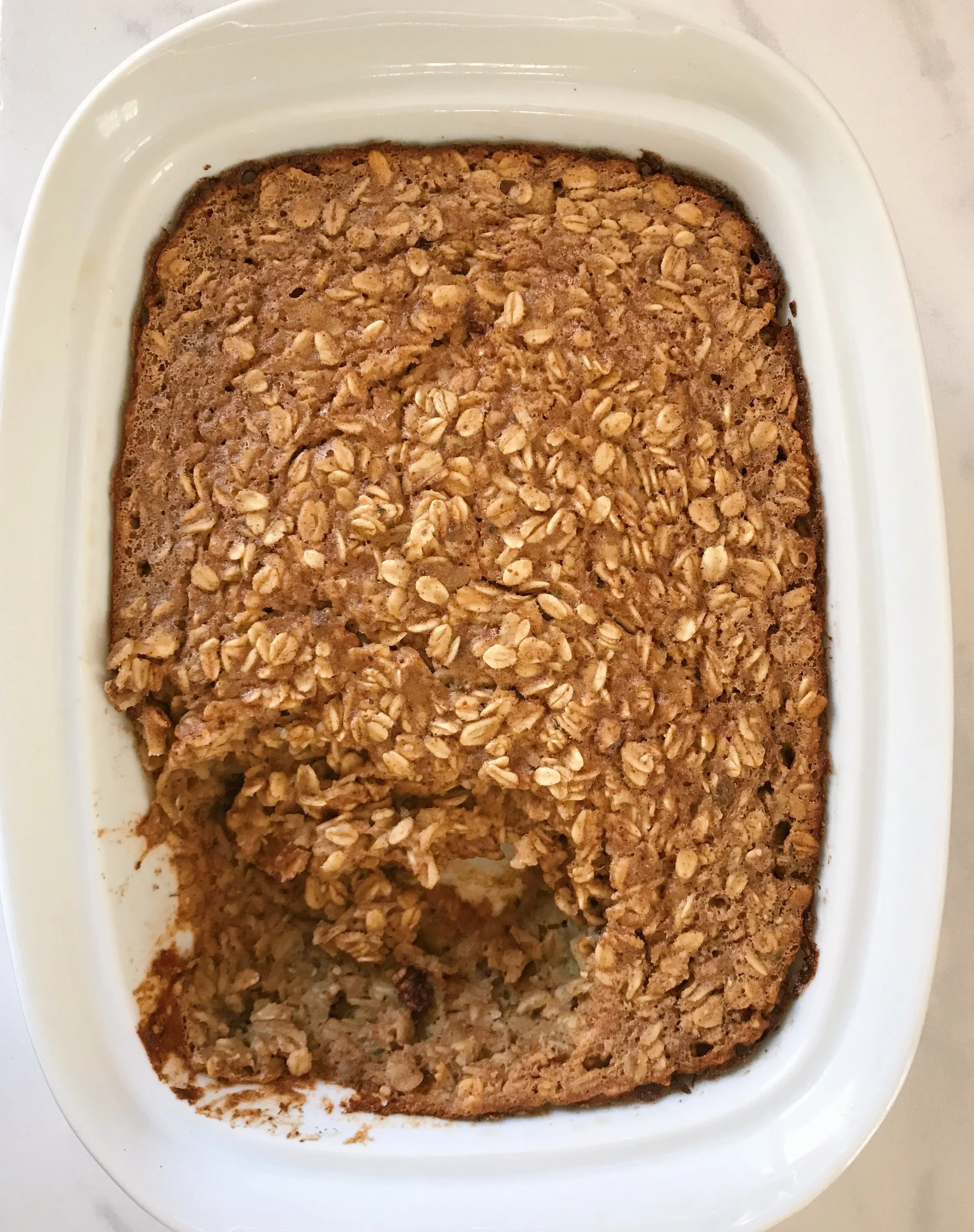 Almond Butter Banana Baked Oatmeal