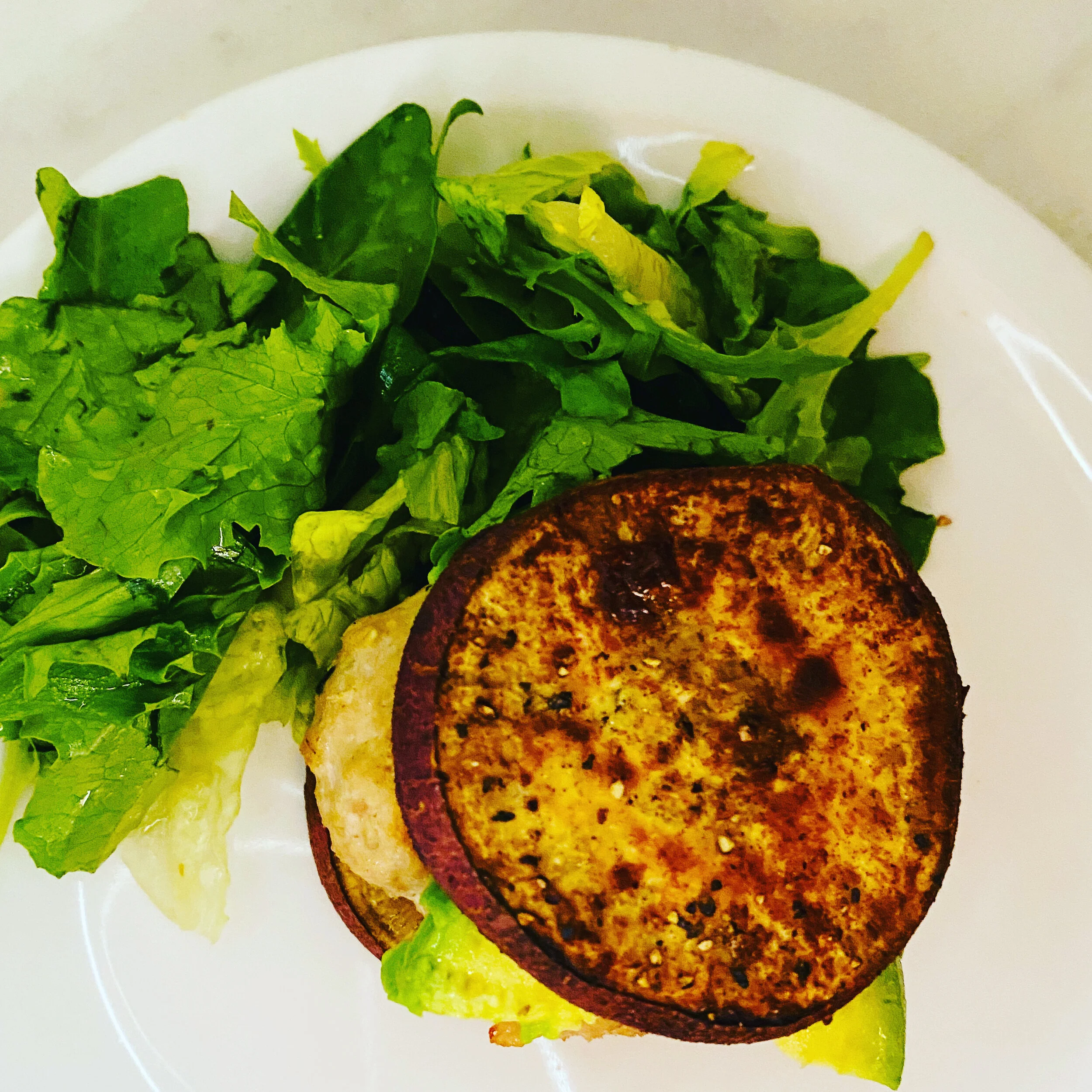 Turkey Burger w/ Sweet Potato Buns