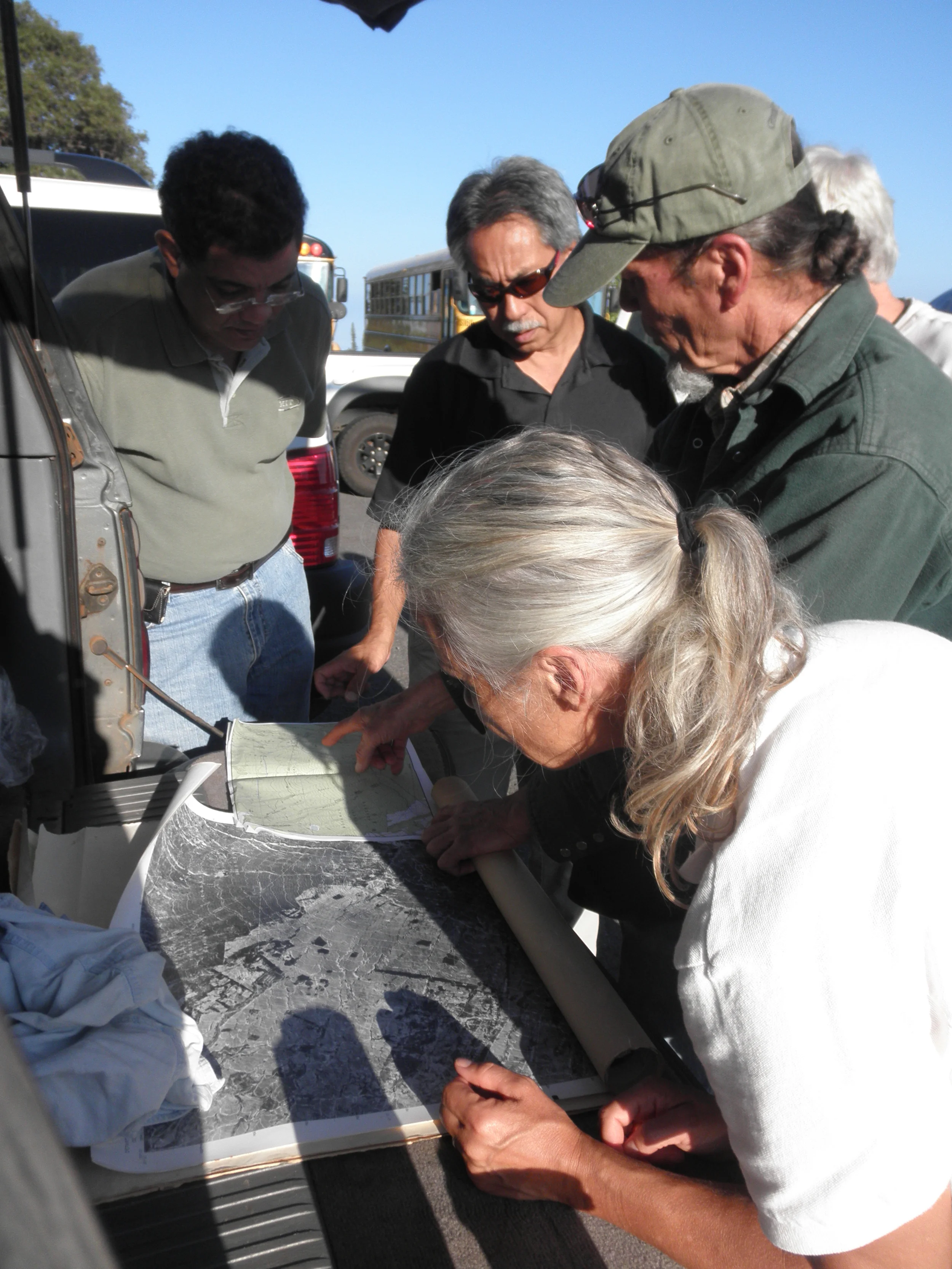 consultant team on field trip with central maui SWCD and County Department of water supply staff.