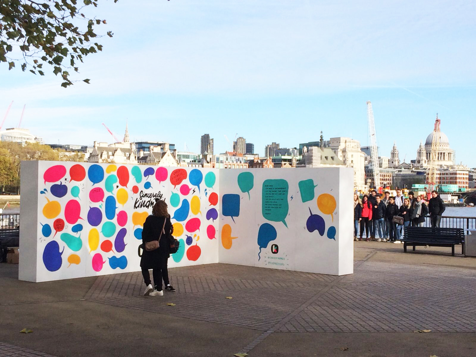 Kindess.org wall on Southbank