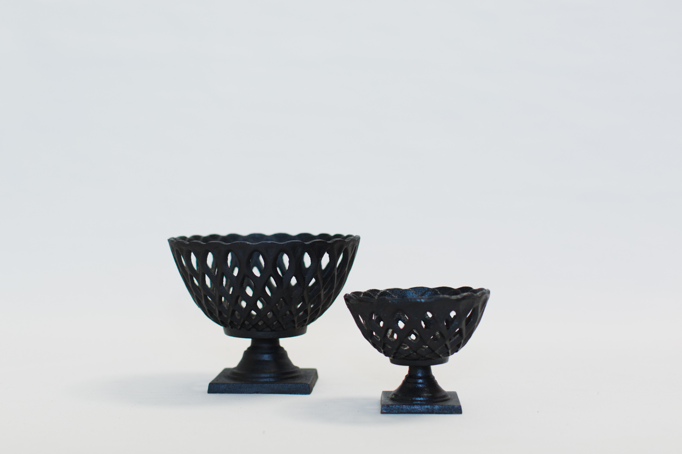 Black Iron Compote Bowls