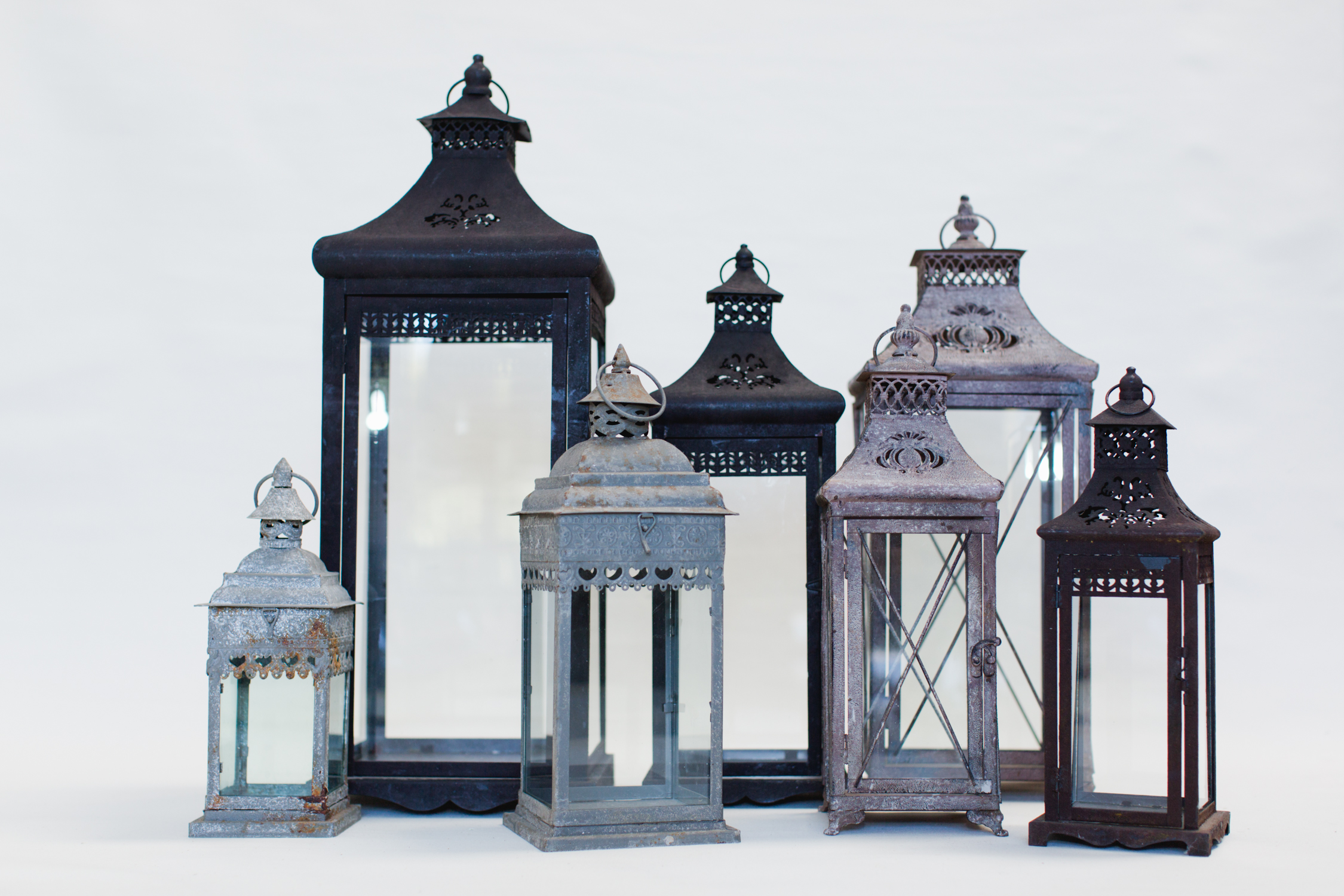 Metal Lanterns - Assorted Sizes & Colors