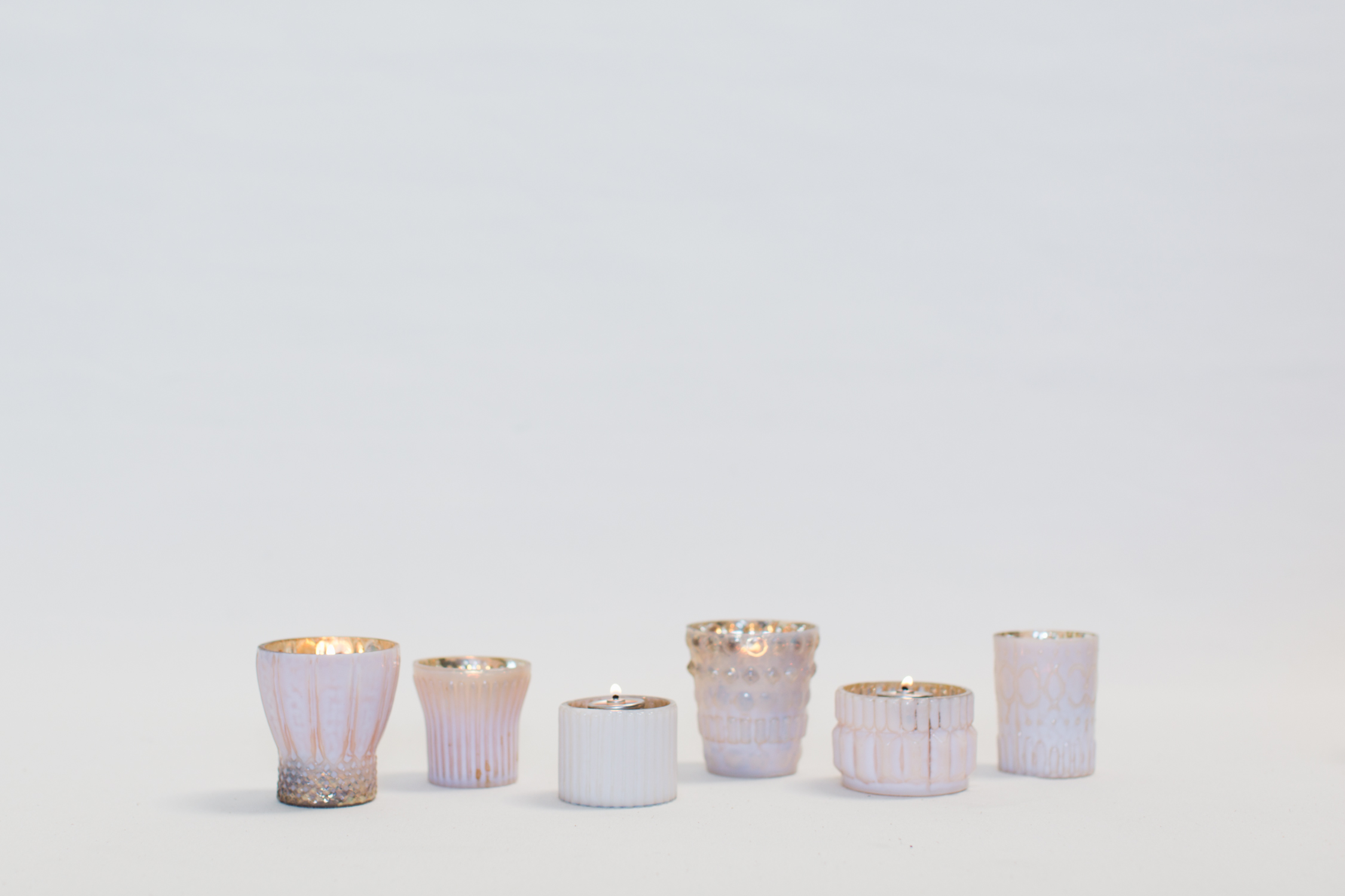 Blush Mercury Glass Votives